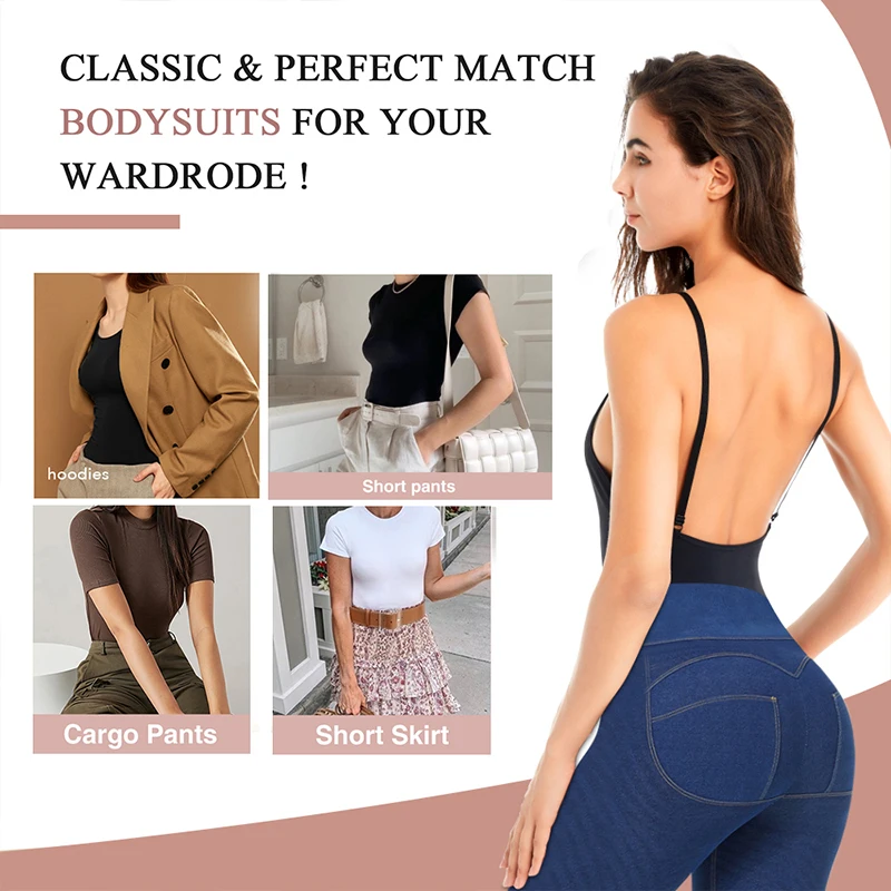 Sexy Bodysuit Lingerie Body Shapewear Women Backless Camisole Open Crotch Adjustable Shoulder Strap One Piece Underwear