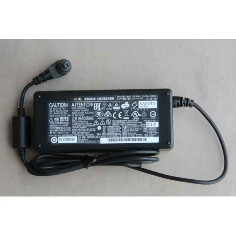 

used for Scanner AC adapter FOR Fujisu fi6125 6225 6240 6130 7130 24v 2.65a power charger