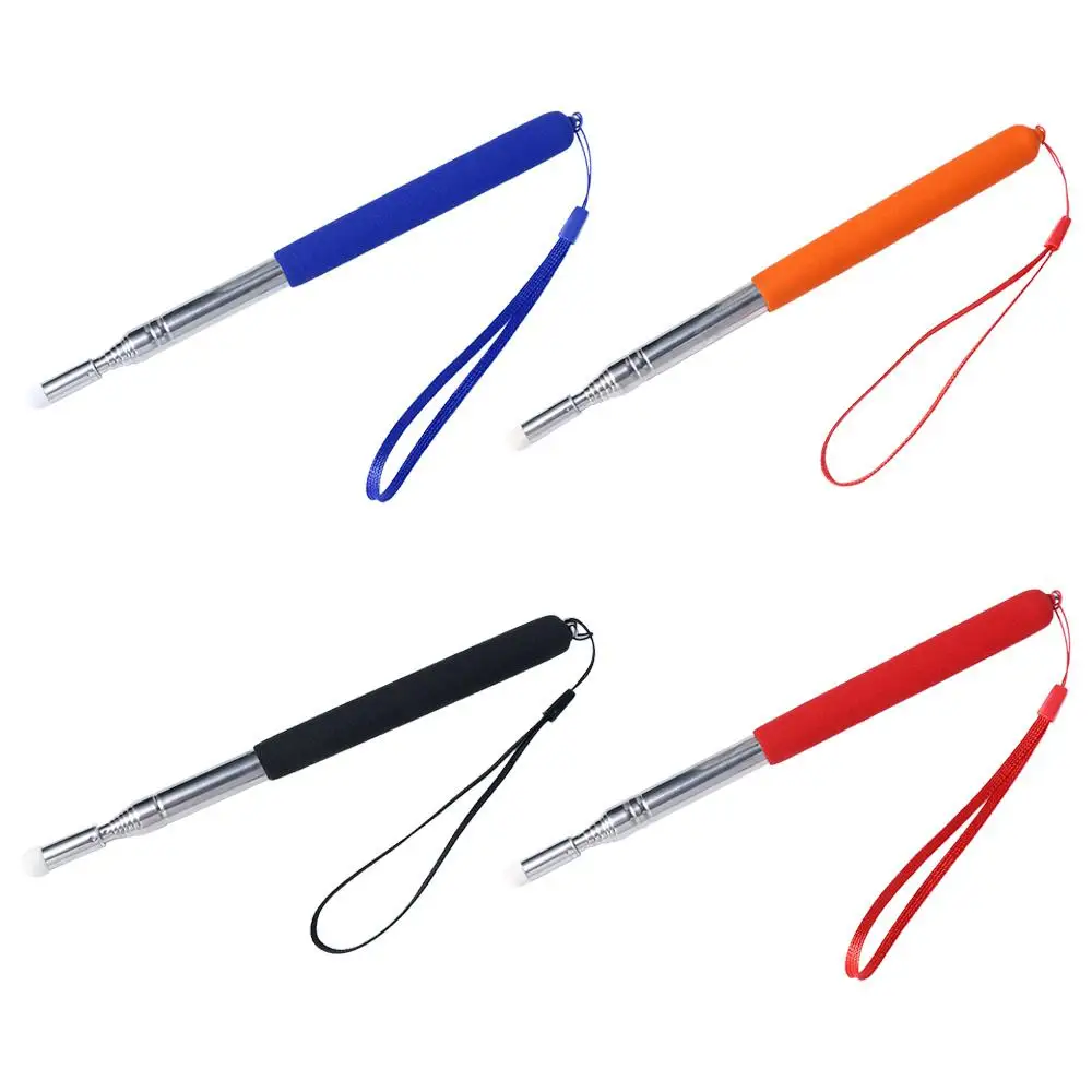 Pointer Vilten Kop Roestvrij Staal Leraar Gereedschap Whiteboard Pen Intrekbare Pointer Leraren Pointer Stick Whiteboard Pointer