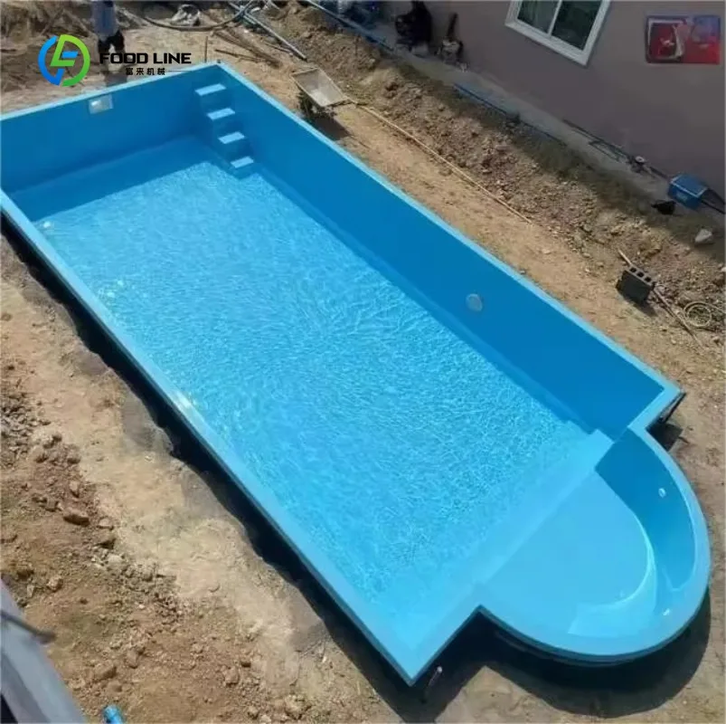 8M Fiberglass Inground Family Swimming Pool Shell Outdoor Large for Residential Commercial Custom