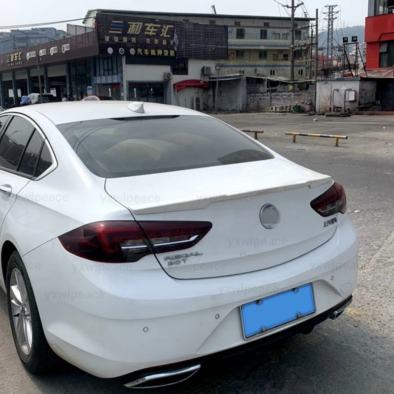 For Buick Regal Opel Badge 2017 2018 2019 2020 2021 High Quality ABS Material Unpainted Color Rear Trunk Spoiler Car Styling