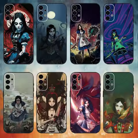 A-Alice Madness R-Returns Phone Case For Samsung S25,S24,S21,S22,S23,S30,Ultra,S20,Plus,Fe,Note,10,9,5G Black Cover
