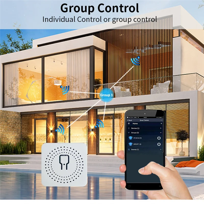 

Модуль умного переключателя ABJF-Tuya Mini Wi-Fi поддерживает двухстороннее управление для умного дома, переключатели «сделай сам» для приложения Smart Life Alexa Voice Contro