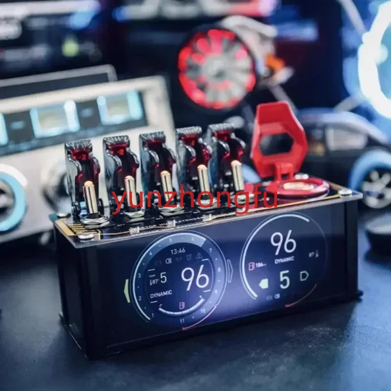 

Ретро модный блок USB-разъемная док-станция, атмосферный свет RGB-переключателя, украшение стола в подарок на день рождения