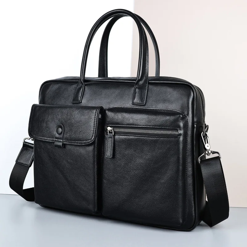 Men's Business Genuine Leather briefcase 2027 New Head layer Leather Multi functional Bag Large Capacity Diagonal Span Multi lay
