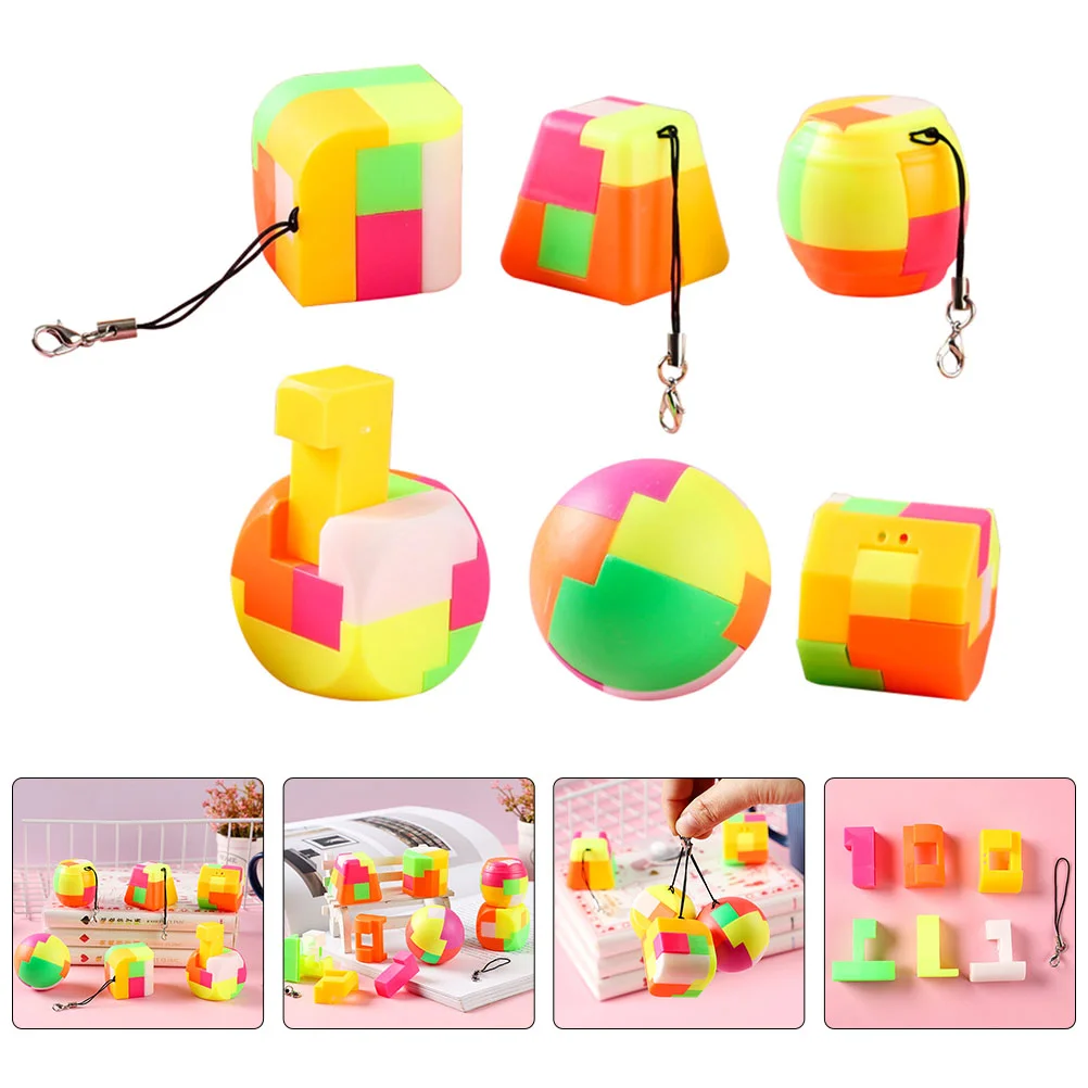 

Speed Cube Keychain Mini Toys Ball Kids Educational Playthings Ring Puzzle Colorful Plastic Preschool for