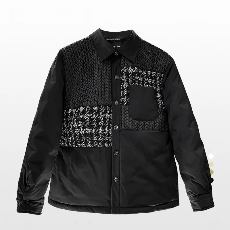 

Мужская пуховая куртка Зима 2026: Новая трендовая модель с отложным воротником, белая, легкая, теплая, зимняя верхняя одежда