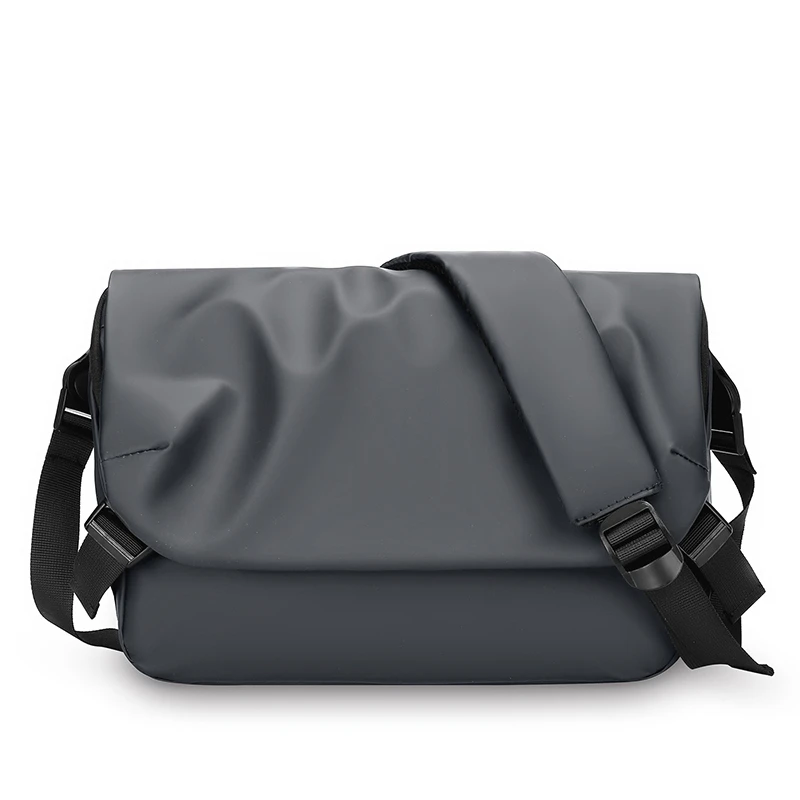 

Pu Shoulder Bag Men's Casual Lightweight Crossbody Bag Large Capacity Simple And Solid Color Shoulder Bag