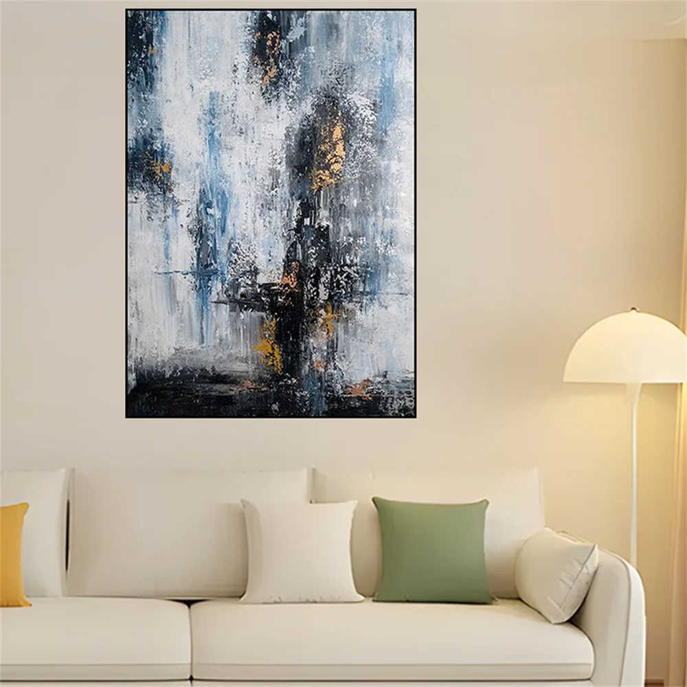 

Abstract Oil Painting Scandinavian Floral Wall Art Picture Modern Canvas Drawing Decor Living Room Handmade Exhibit Pendant Mura