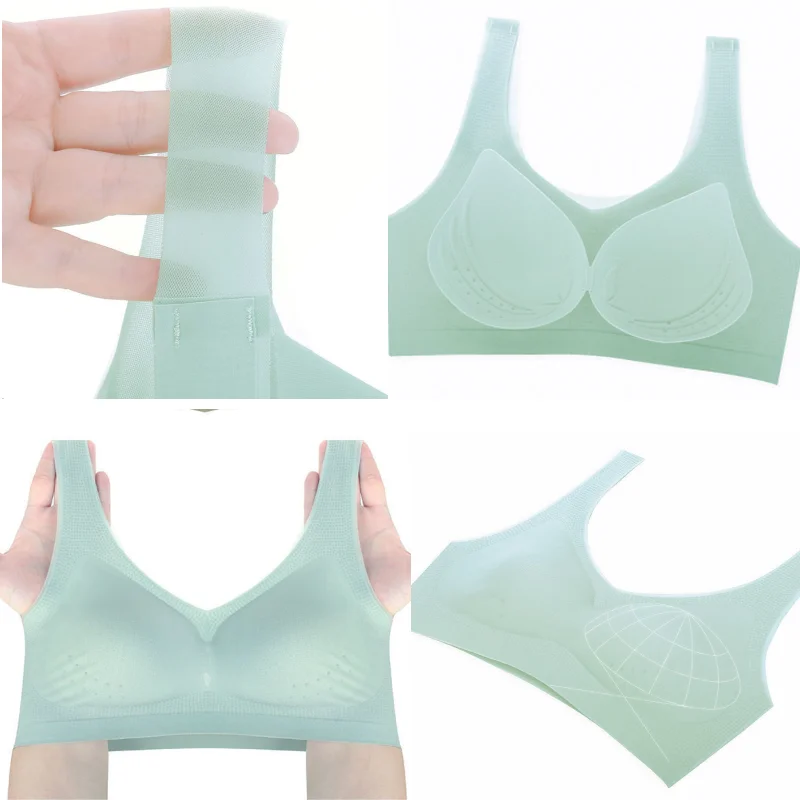 Bras for Women Seamless Wireless Ultra Thin Bra Breathable Sleep Summer Bralette Sports Bra Vest Underwear top Plus Size M-5XL