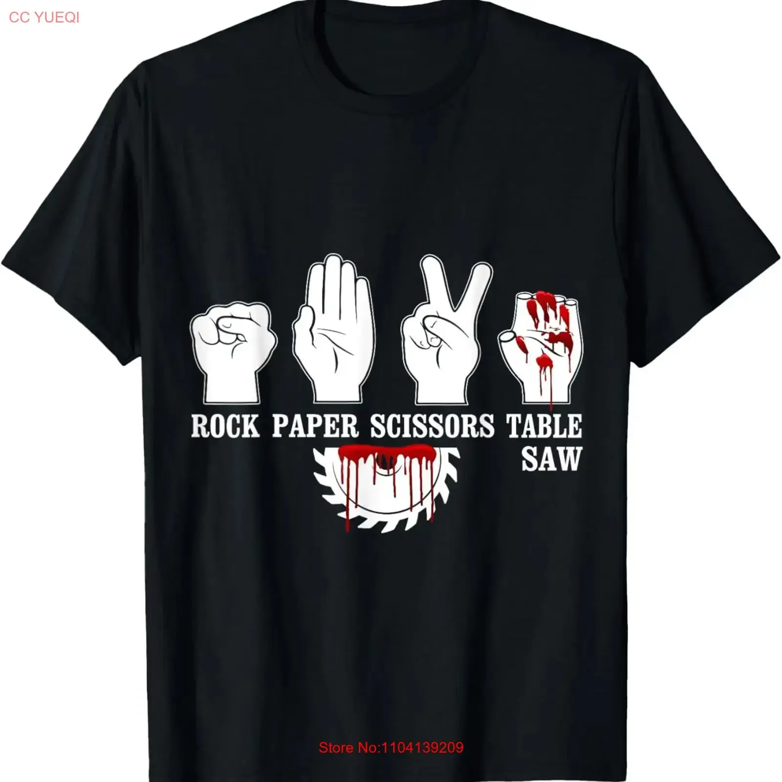 Rock Paper Scissor Table Saw Funny Carpentry Woodworking T Shirt vintage Washed fashion Top For Everyday Wear Breathable