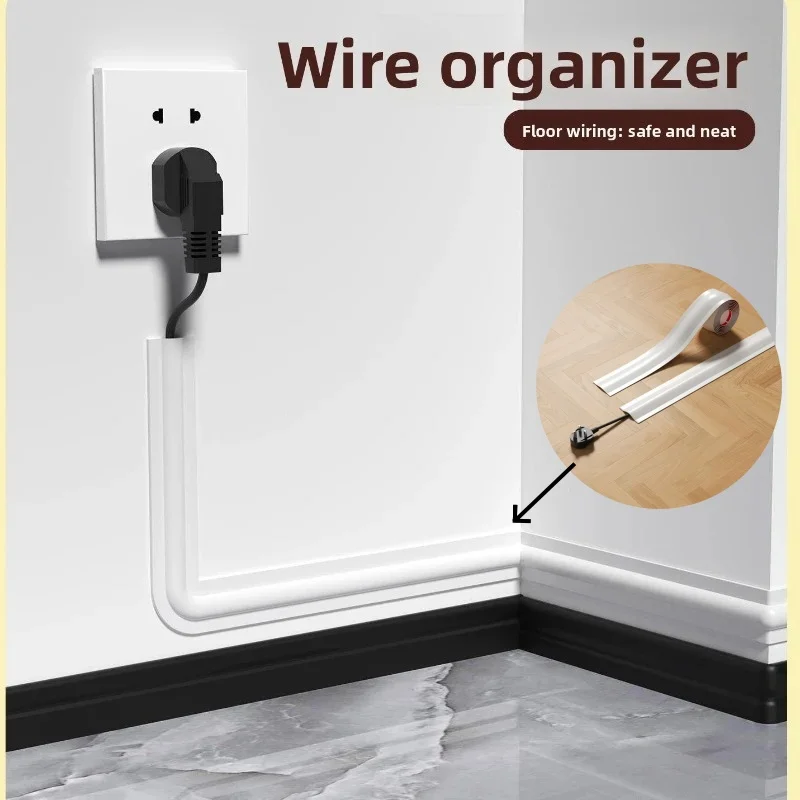 

High Quality Soft Cord Cover PVC Durable Wire Cover Self-Adhesive Flexible PVC Cord Cover Office