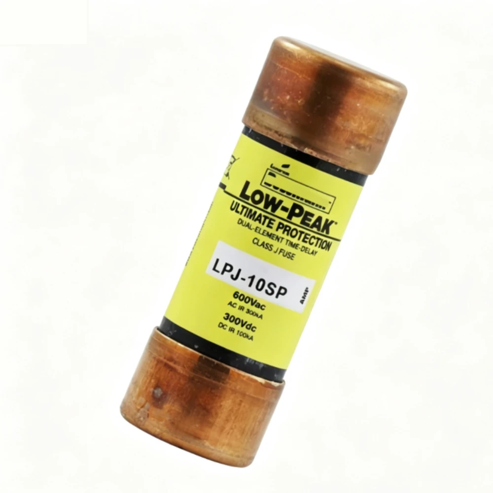 10Pcs LPJ10SP 10A 600VAC 300VDC Class J Time Delay Fuse, Dual-Element Current Limiting Low-Peak Industrial Circuit Protection
