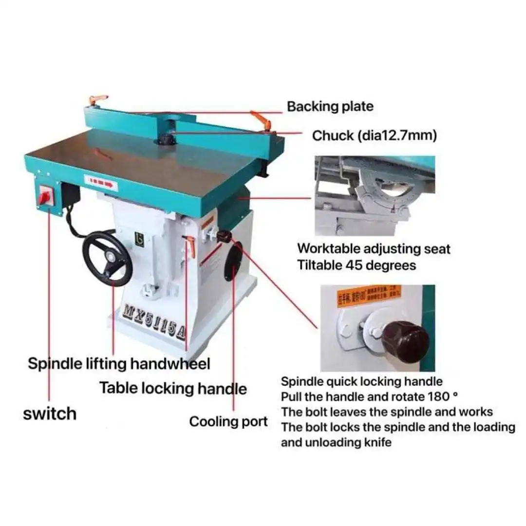 CNC woodworking machine electric power bandsaw edge banding trimming machinery single axis sliding table spindle moulder