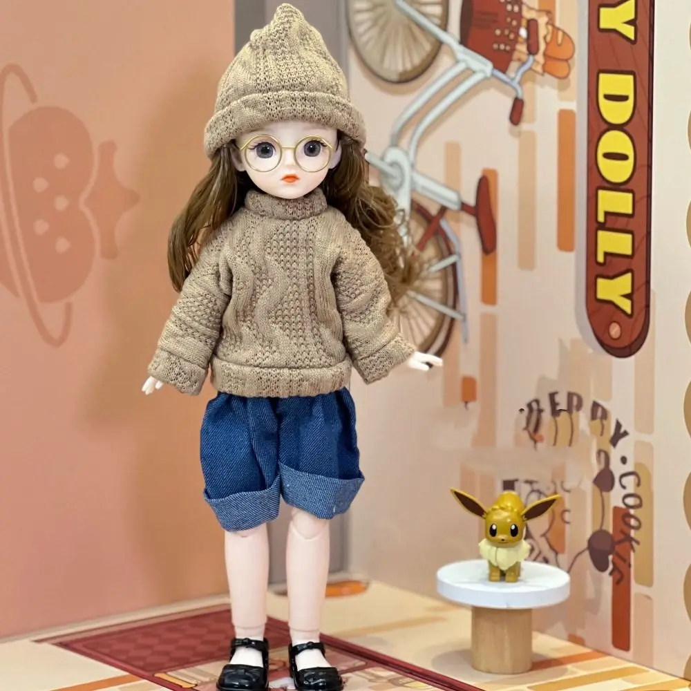 Cartoon Face Mobile Grandi Occhi Principessa BJD Bambola Trucco Coreano Look Capelli Spessi 30 cm Bjd Doll Carino Dolce 1/6 BJD Doll Mini Ragazza