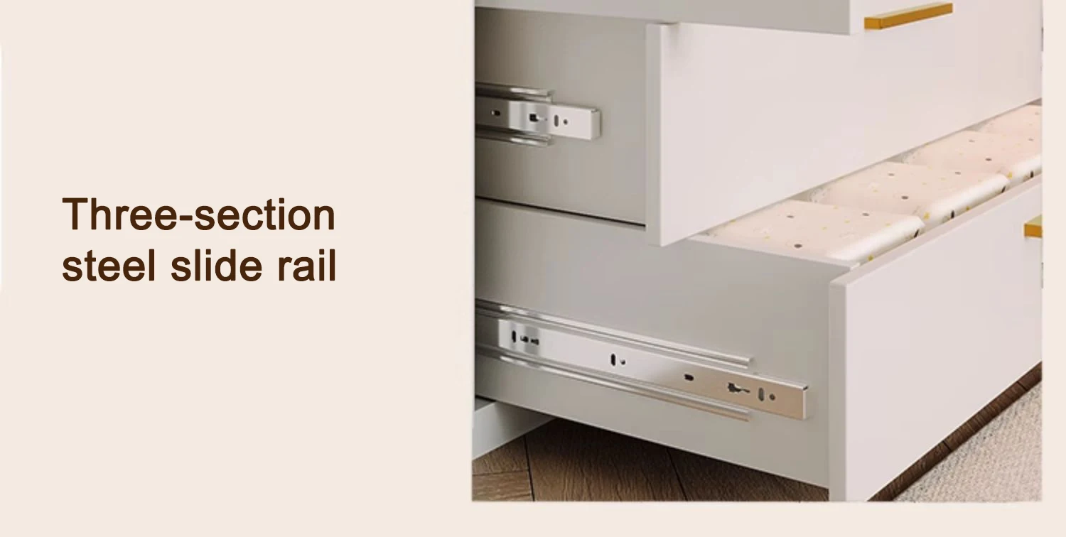 خزانة ملابس بباب مزدوج قابل للتعديل من الفولاذ الحديث مع درجين لأثاث غرفة النوم والفندق وغرفة المعيشة #6