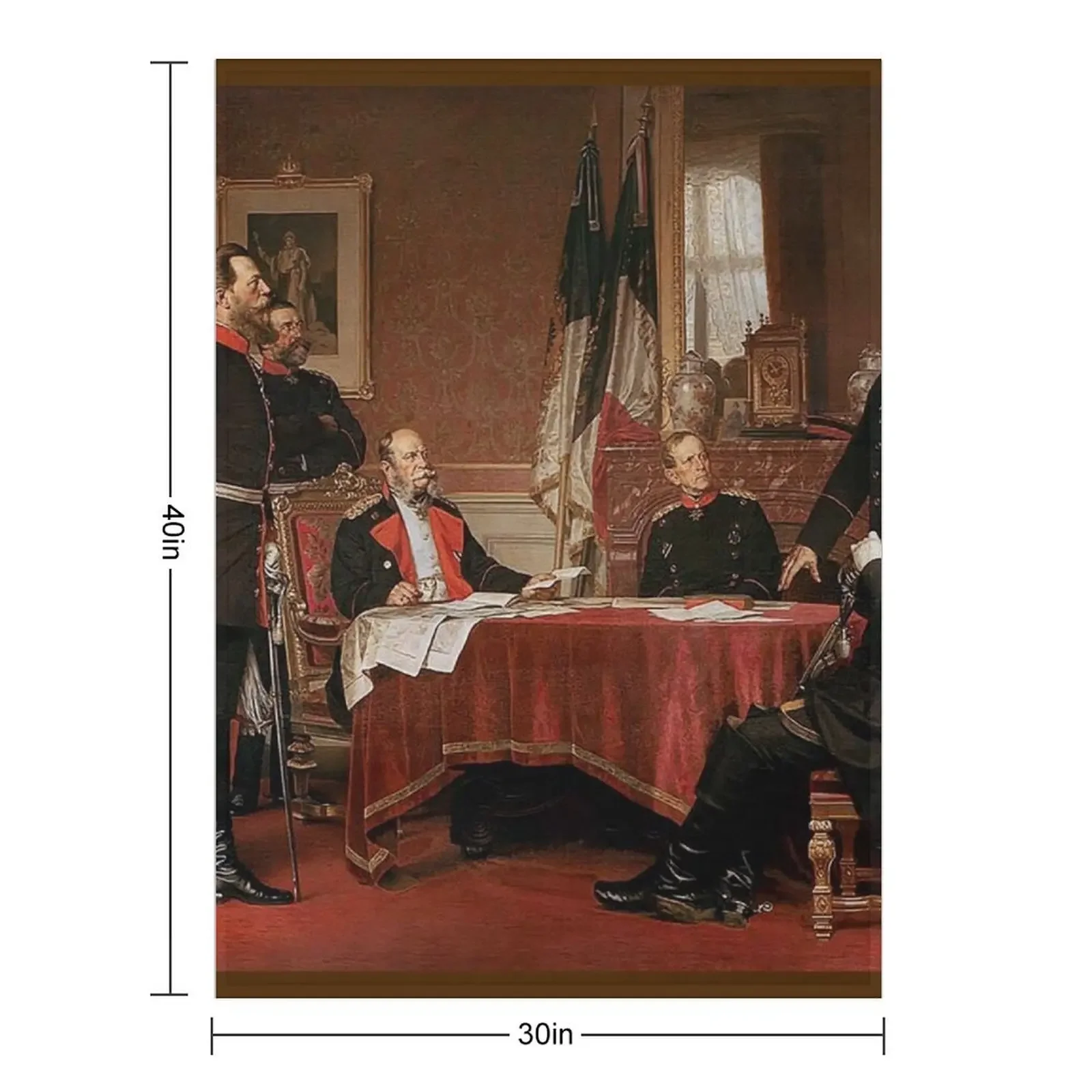 Prussian High Command, 1870 Throw Blanket Sofas Retros Stuffeds blankets and throws Blankets