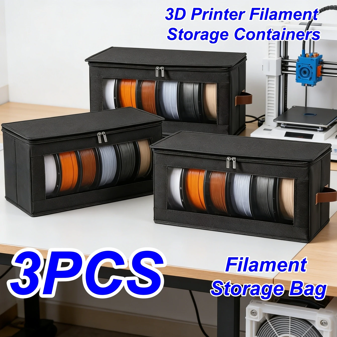 1/3PCS Filament Storage Bag 3D Printer Filament Storage Containers 3D Printing Accessories Holder Rack for Home Office Workshop