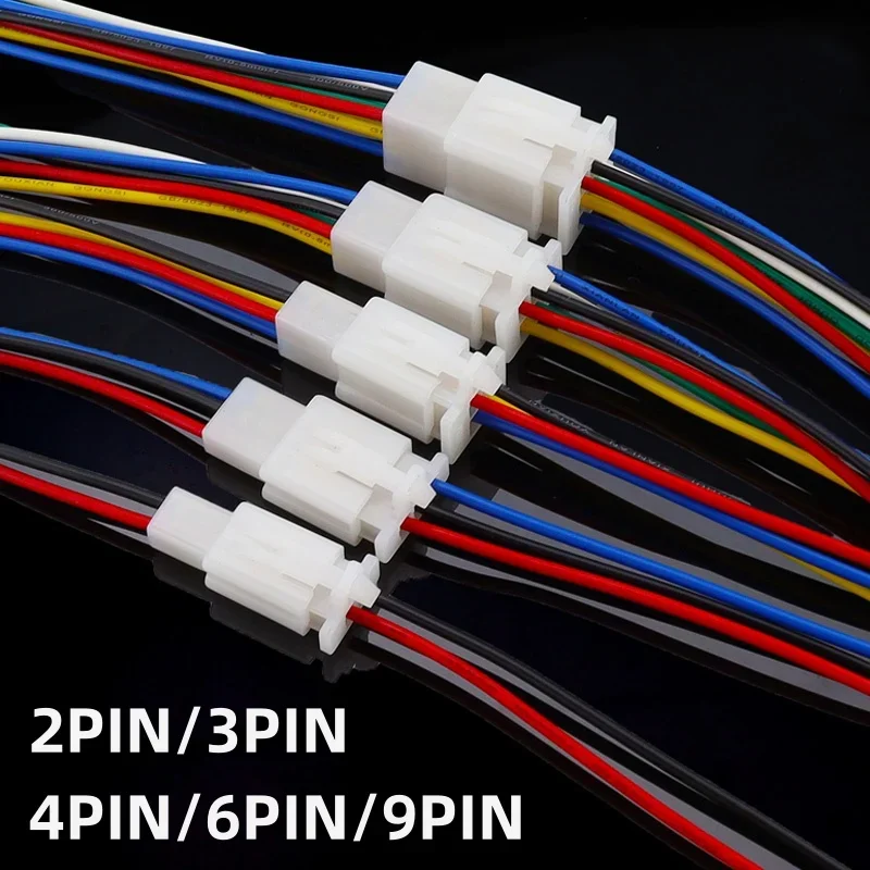 1set  2/3/4/6/9 pin 2.8mm Automotive Quick connection Electrical wire connector Male Female cable terminal plug Kits Motorcycle