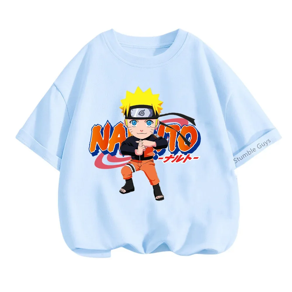 Kids Clothing Anime Narutoes Tshirt Kids Boys T Shirt Baby Girls Cartoon Tees Children Summer Teen Short Sleeve Tops