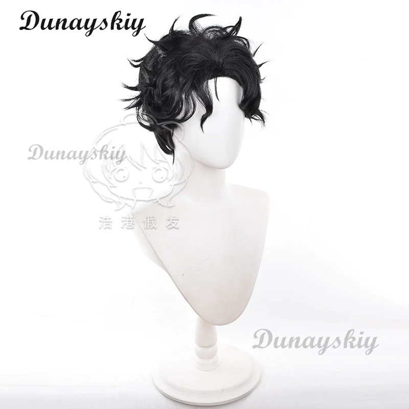 أنيمي Dandadan كين تاكاكورا شعر مستعار تأثيري أسود مجعد الشعر القصير 30 سنتيمتر Okarun نظارات مومو Ayase حفلة الهالوين للنساء الرجال الدعامة