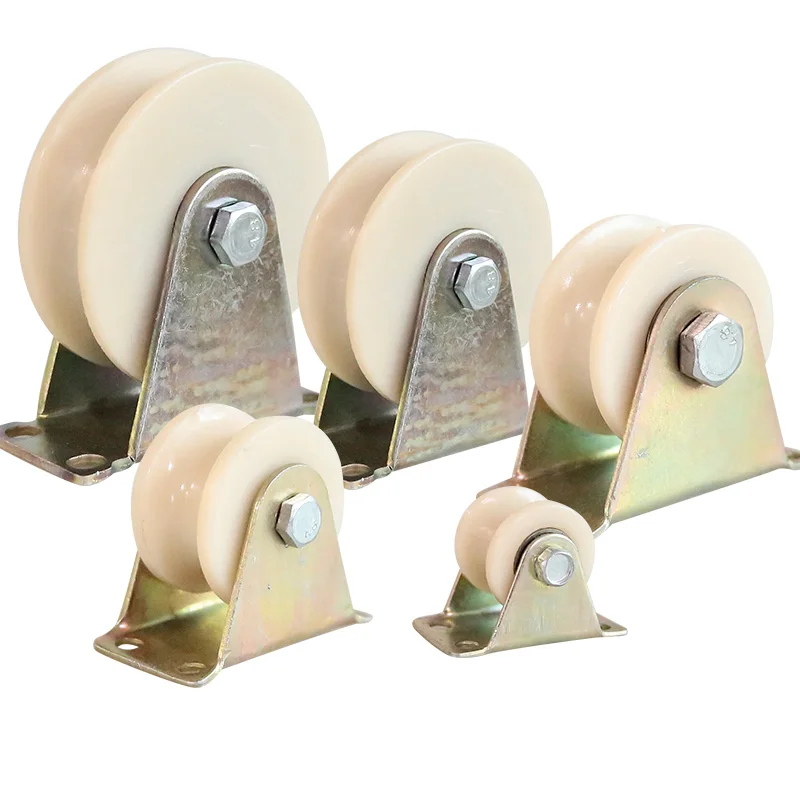 1 PC ไนลอน V-รูป TRACK ล้อ U-รูป Groove ล้อ Push-Pull Gate พลาสติกรอกมือถือเครนเชือกลวดยกท่องเที่ยวล้อ