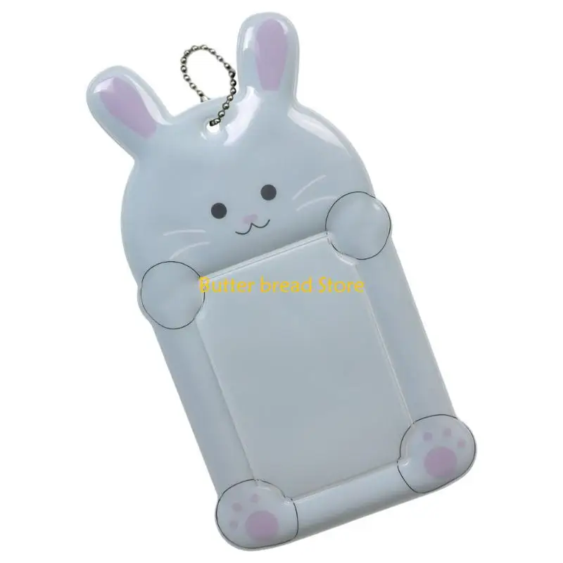 W89C Animal Photocard Sleeve Water Resistant PVC Card Case Photo Card Protector for Keychain Backpacks Bag Decoration