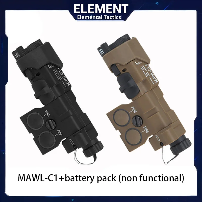 戦術用 MAWL-C1 ダミーレーザーボックス 機能なしバッテリーケース 20mm ピカティニーレールに適合 エアソフトレーザーモデル
