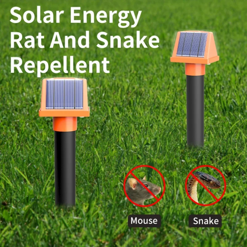 Ultrasonic Mole Repellent Outdoor 2 Packs Solar Powered Snake Deterrent Electronic Vole Repeller for Lawns Garden Farmland