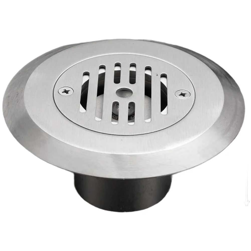Floor Drain Compatible 50mm And 63mm PVC Pipes 304 Stainless Steel Pool Drain Inlet Outlet Adjustable Water Flow For Fish Pond