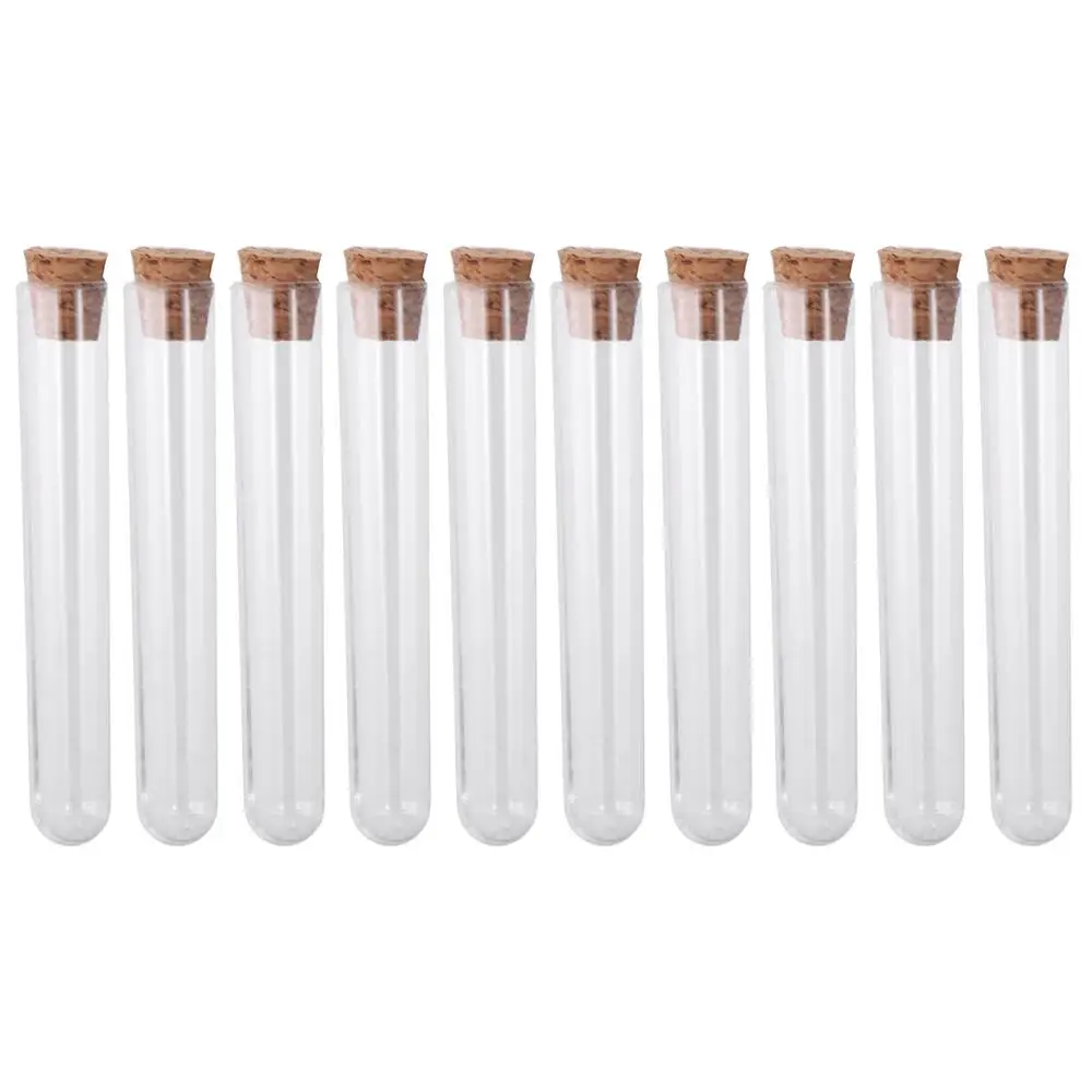 Easy to us with Cork Stoppers Plastic Test Tubes Storage Round Base Container for Scientific Experiments