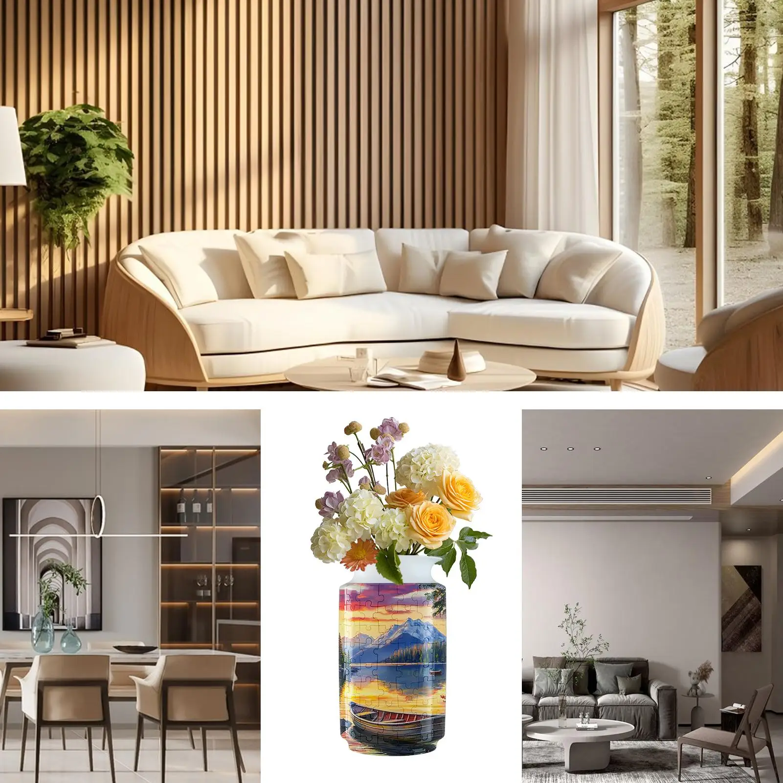 Vaso de jogos de quebra-cabeça vaso de flores kit de modelo de construção para amantes de artesanato feminino relaxante atividade desafiadora decoração de casa dia das mães