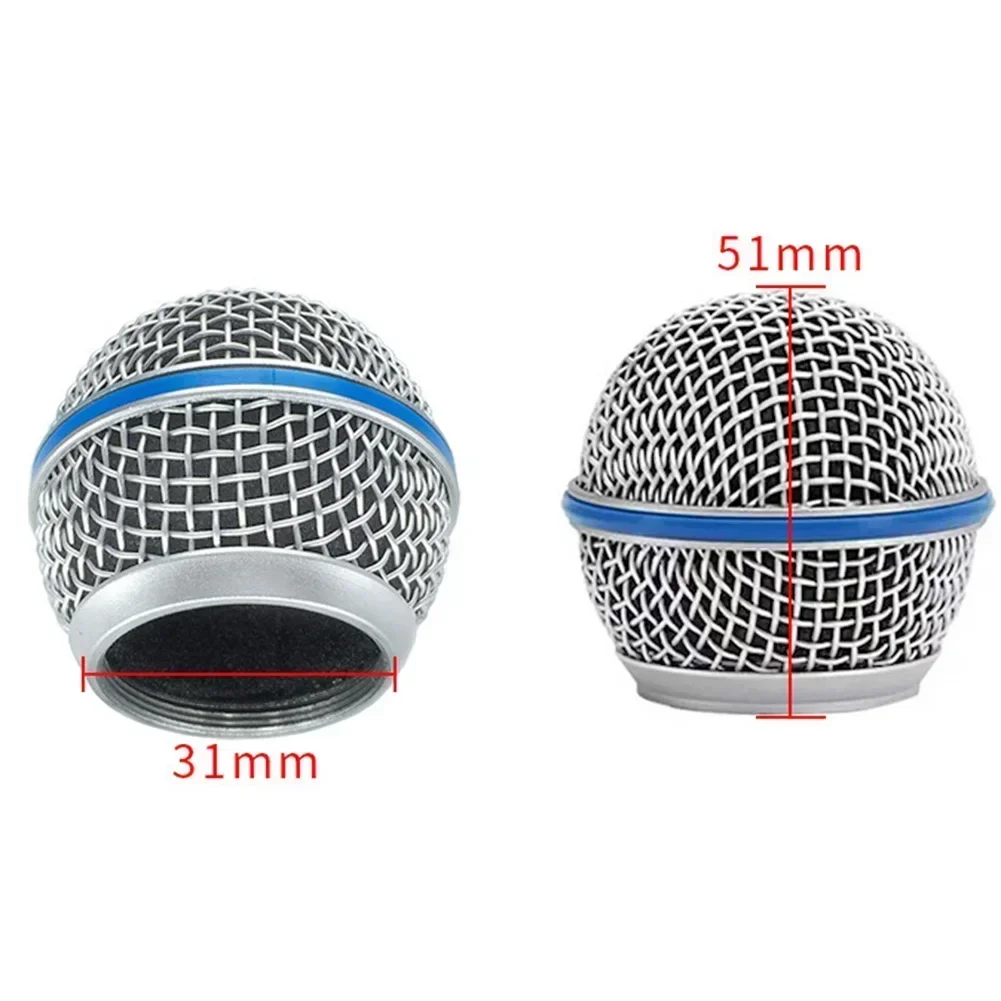 1Pc Steel Microphone Mesh Head For 58 Handheld Microphones For Shure Beta 57A 58A 87A 845S 945 Mesh Head DIY Replacement Part