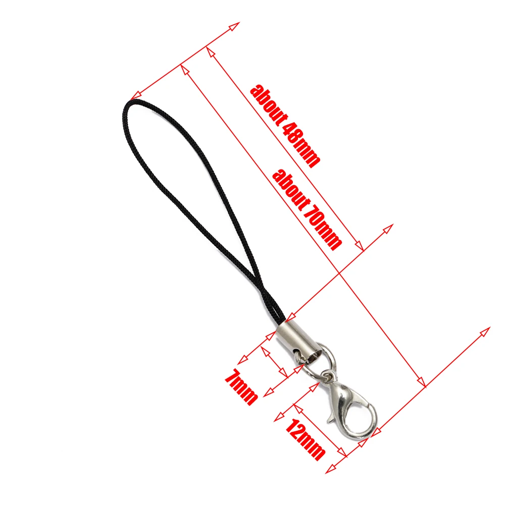 Wholesale Mobile Case Strap Lariat Lanyard Lobster Clasp Cell Phone Cord Hang Rope Key Chain Charms Finding Connector Ring