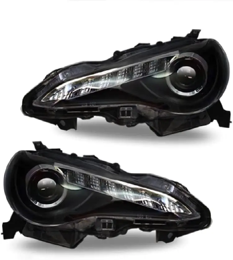 Smoked Lens LED Headlights with Sequential Turn Signal - Fits 2013-2016 FR-S and 2013-2020 86/BRZ (Jet Black)