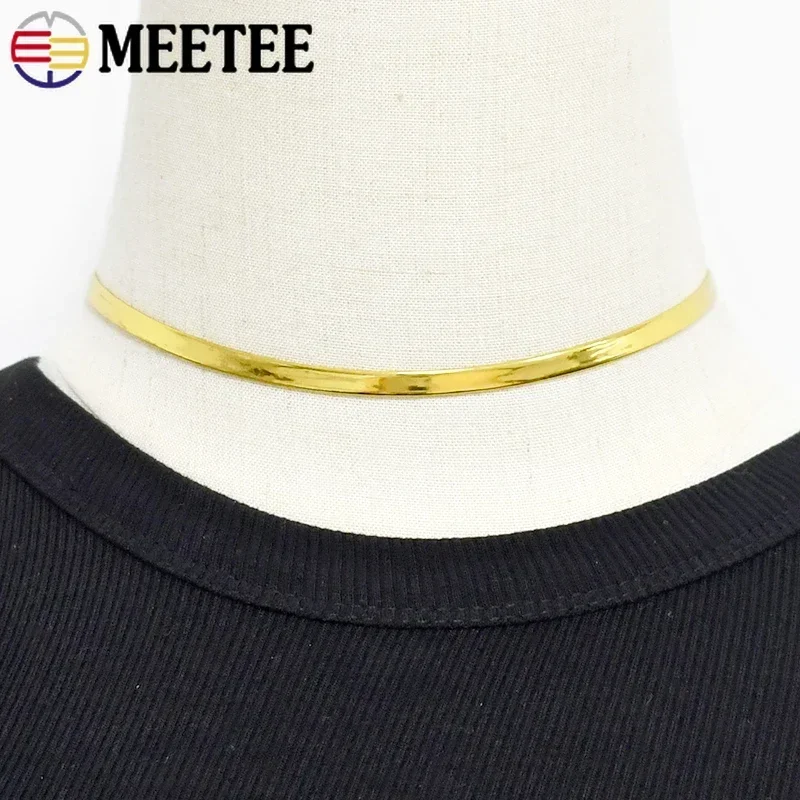 5Meters Meetee 12-50mm Gold Silver PU Leather Cord Rope Ribbons DIY Handmade Hair Garment  Jewelry Bracelet Making Accessories