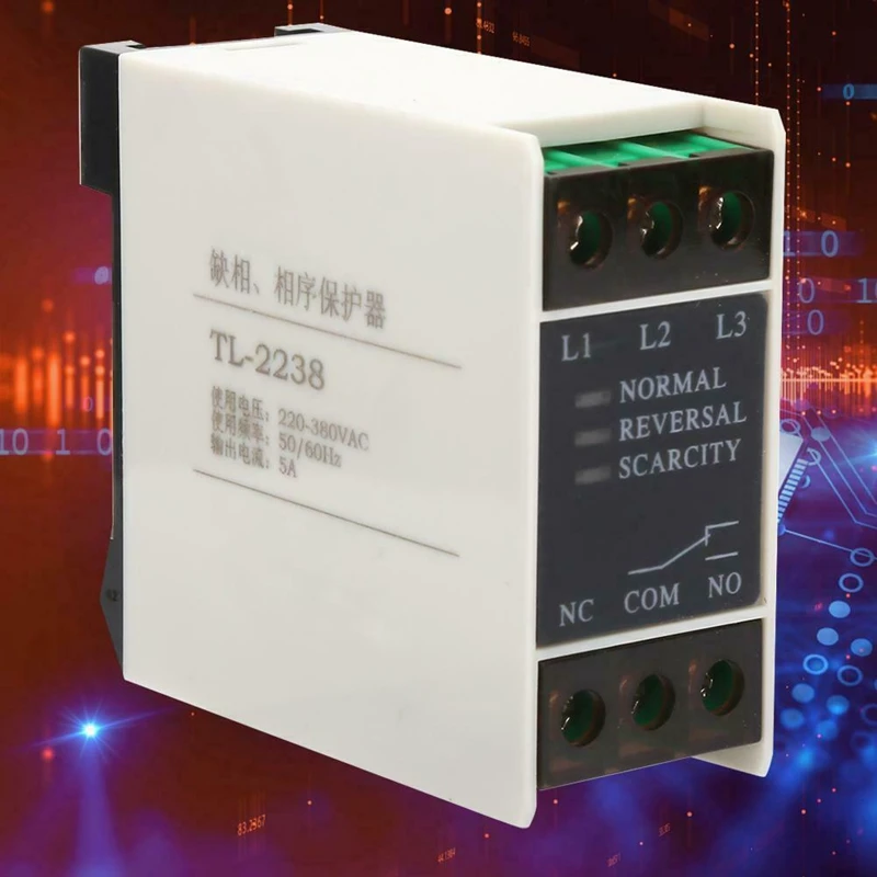 Relais de protection de séquence de phase en cas de panne de phase TL-2238