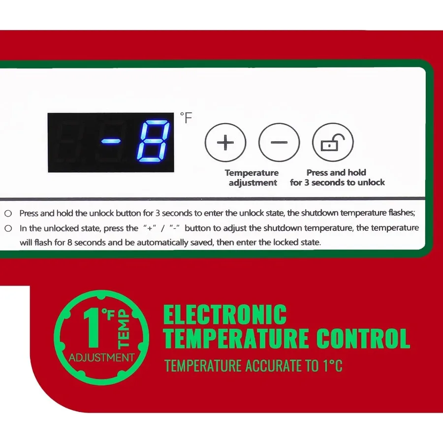 Chest Freezer 5.0 Cubic Feet with Temperature Display Panel Small Deep Freezer White Top Open Door Freezer for Apartment Office
