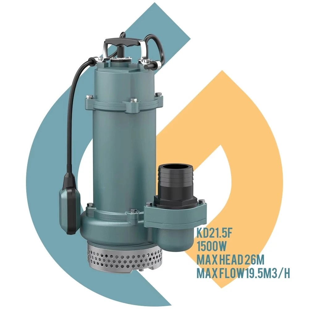 

Grandfar 2 2'' Electrical Submersible Water Pump New Clean Water High Pressure Pump With 220V Float AC 1.5KW Copper Motor