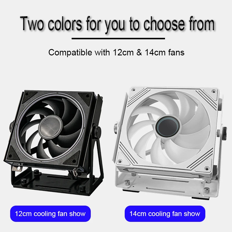 RGEEK Multi-Purpose Fan Mount Stand PC Case External Cooling Fans Bracket for 120 & 140mm PC Fans, 360 Degrees Rotation