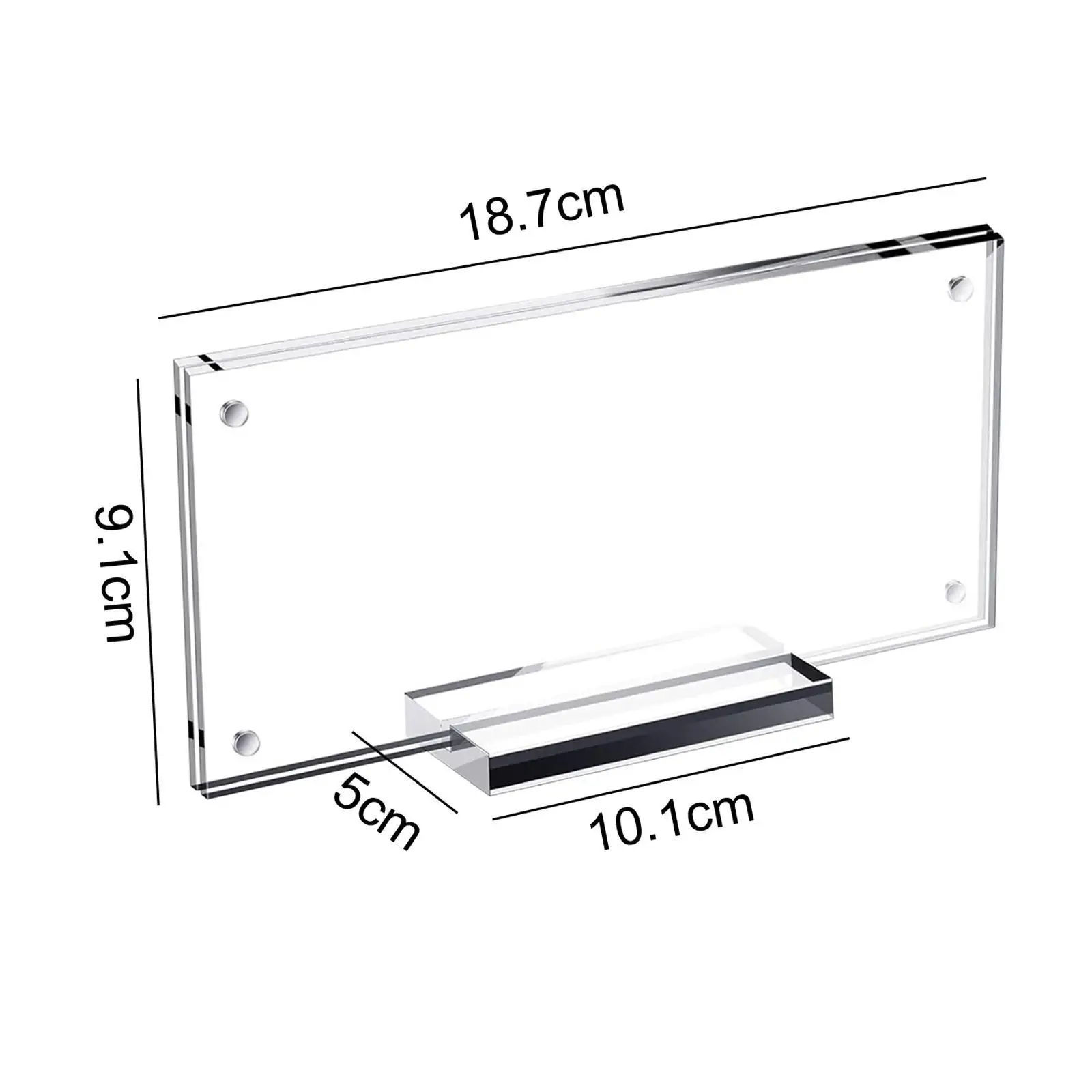 Dollar Bill Commemorative Coins Picture Frame Holder Business Card Stand Clear Acrylic Display for Desk Display for Collection