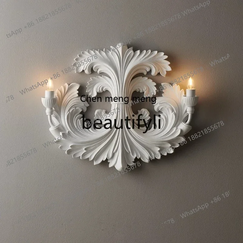 zqxFrench retro relief plaster decoration living room bedroom entrance high sense
