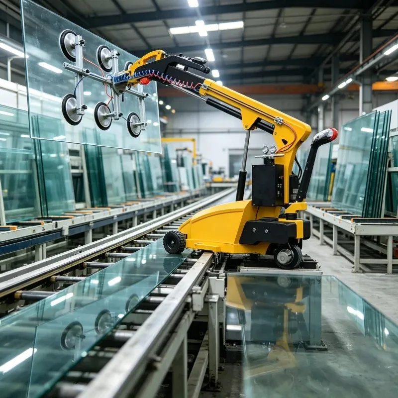 FOB Portable Glass Installation Robot 6 Pads Vacuum Lifter Manufacturer Direct Sale Heavy Duty Robotic Glazing Equipment