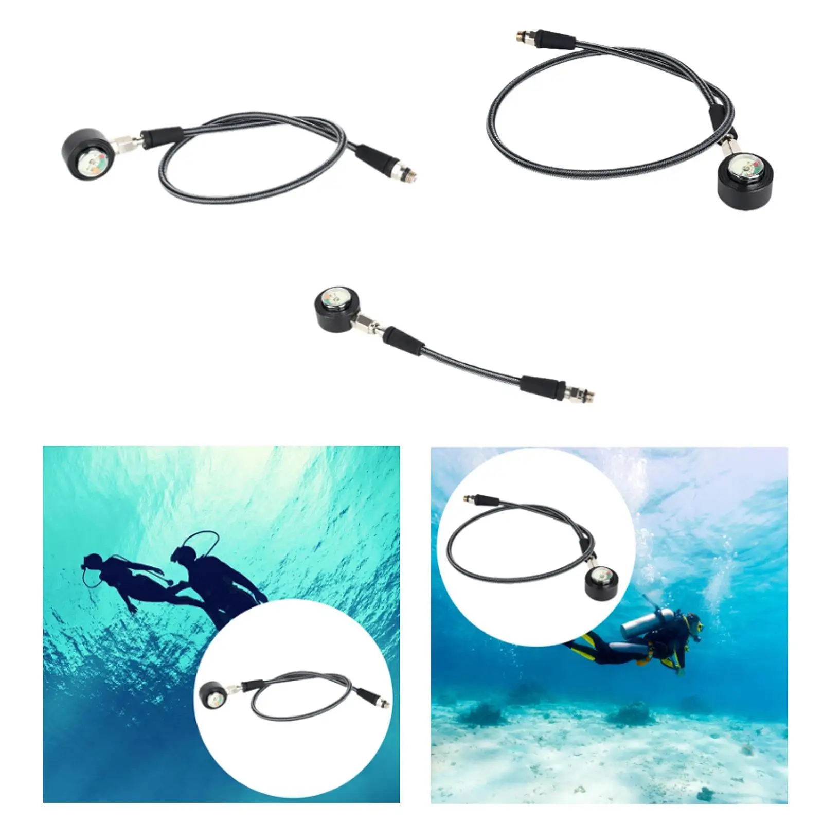 Scuba Diving Pressure Gauge Sturdy Diving Attachment for Boys Girls Starters