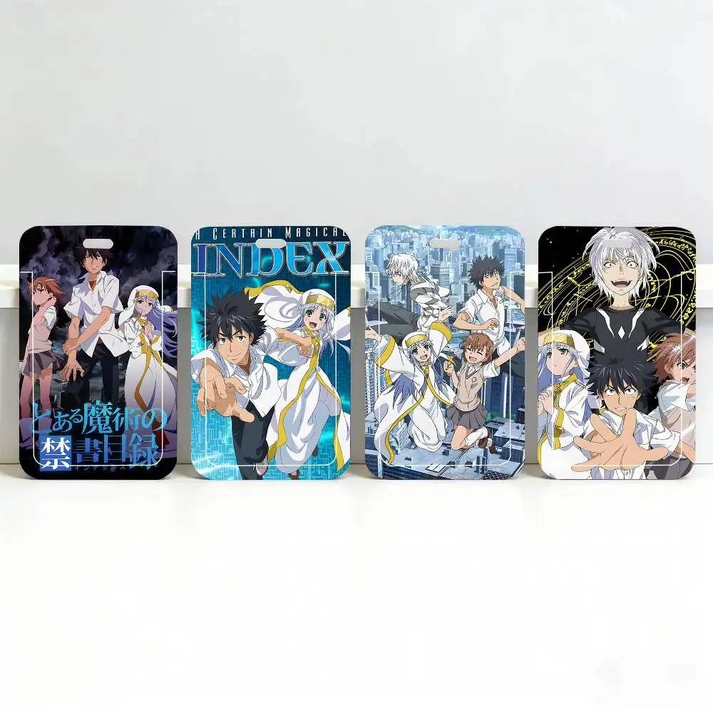 1pc A Certain Magical Index Anime ID Card Sleeve School Card Access ID Card Bus Meal Card Protective Sleeve Easy Push