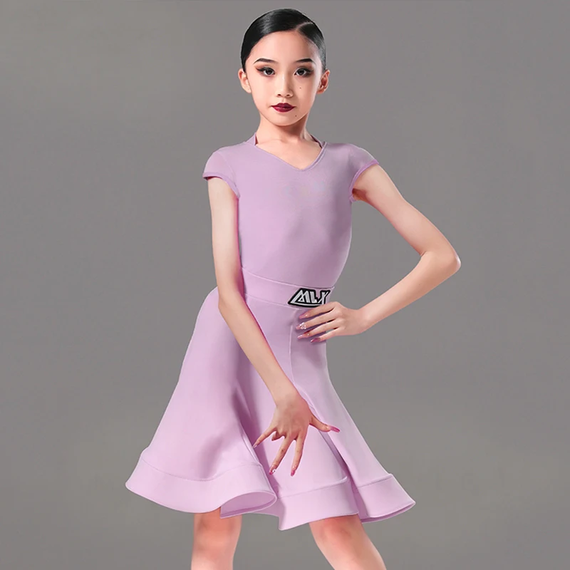 Latin Dance Competition Costume For Girls Black Latin Dance Suit Samba Rumba Performance Outfit Kids Cha Cha Dance Clothes 1912
