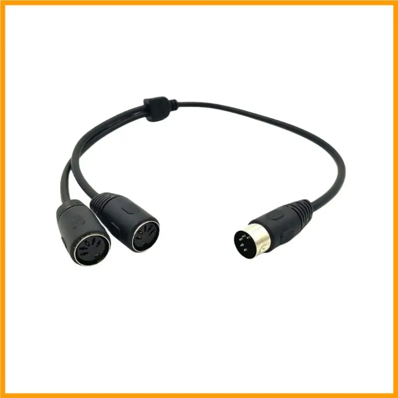 P82A DIN 5Pin Splitter Y Adapter 5 Pin Male to Double DIN 5Pin Female Extension Sound Keyboard Synthesizer Electric Drum