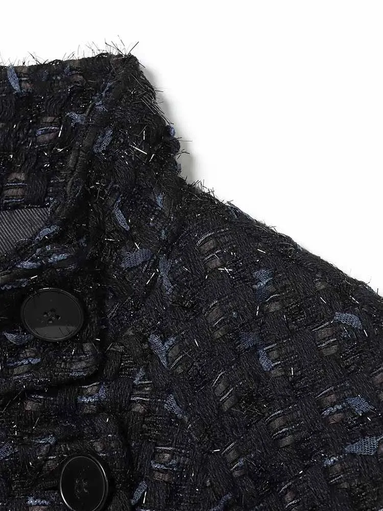 سترة نسائية شتوية عصرية وبسيطة على الطراز الأوروبي والأمريكي مع بناء مزدوج الصدر #4