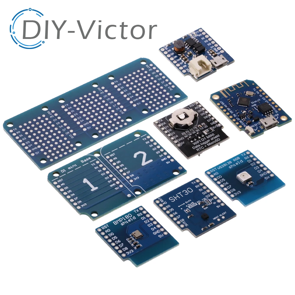 ESP8266 D1 Mini Pro V3.0 Wifi Development Board Nodeu WS2812 RGB DHT11 DHT22 AM2302 Relay DS18B20 BMP180 Motor For Wemos Diy Kit