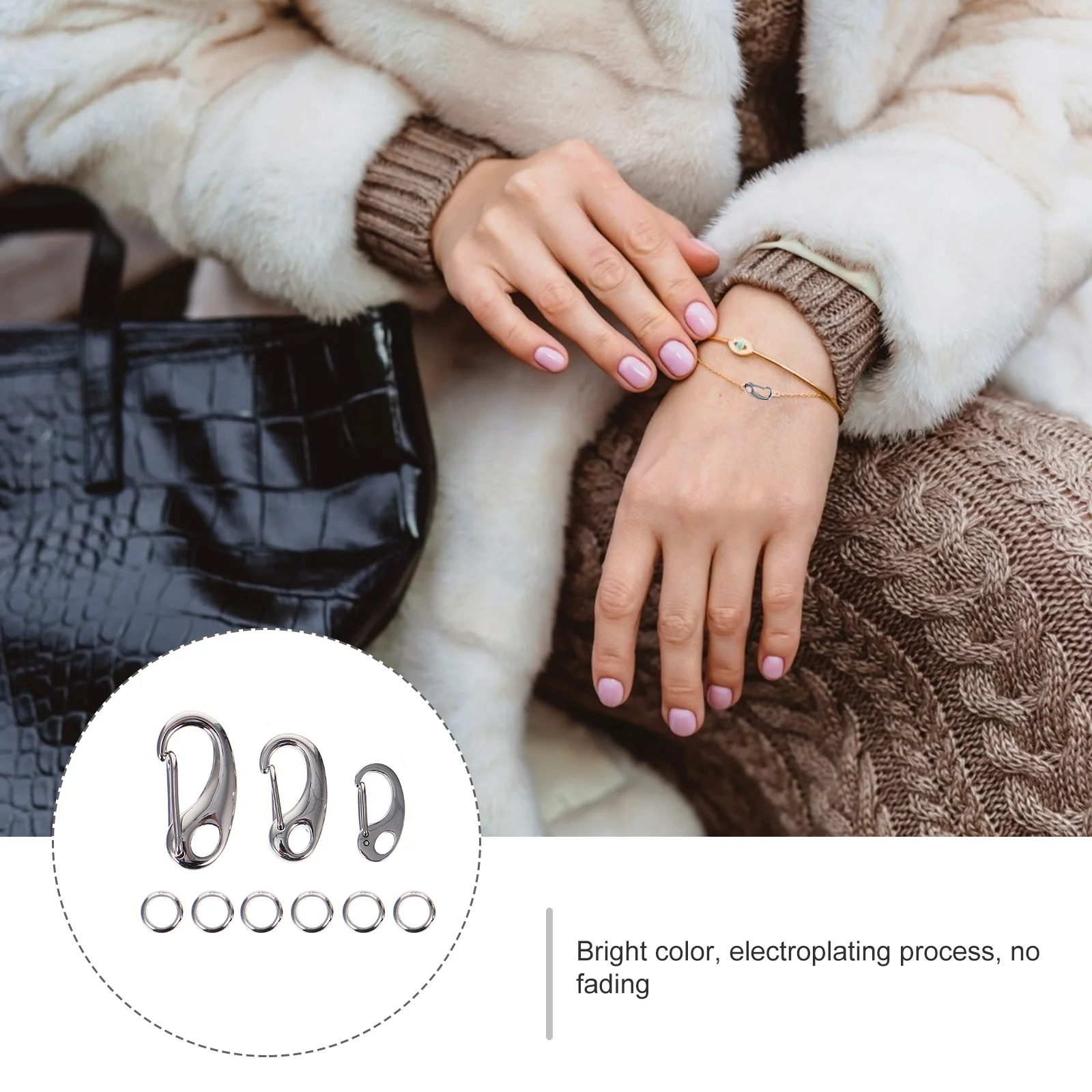 

3 шт., зажимы для бирки для домашних животных, разрезные кольца из нержавеющей стали, легкие, прочные для собак, кошек, ошейник, брелок для ключей, изготовление ювелирных изделий, ремесло